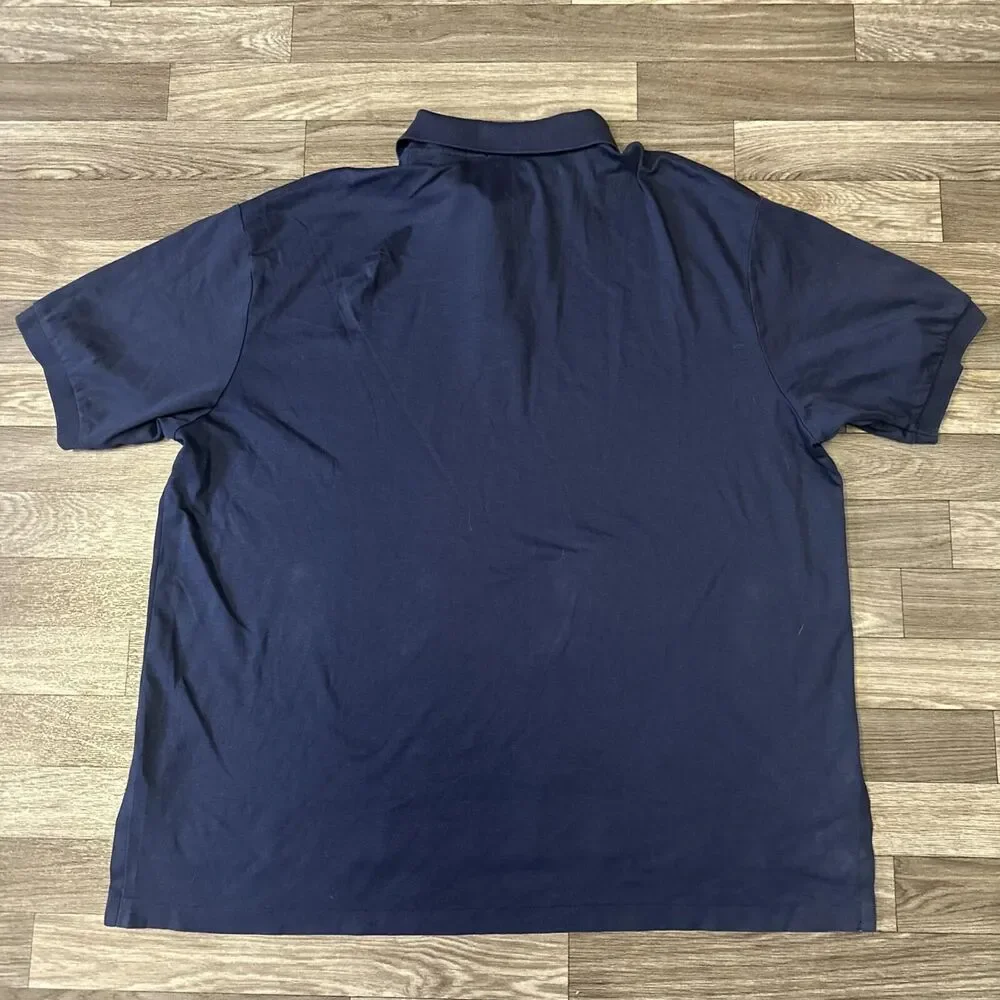 Polo Ralph Lauren Short Sleeve Polo Shirt Men’s 2XB Blue White Pony Logo Classic